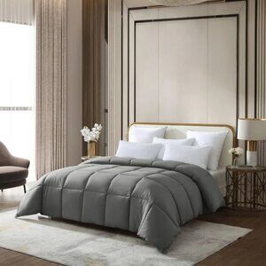 Farm to Home Down Alternative Comforter, Gray, NWT